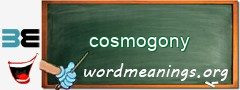 WordMeaning blackboard for cosmogony